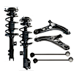 6-Piece Kit Front, Driver and Passenger Side Fully Loaded Strut, Sedan, Includes (2) Control Arm, (2) Sway Bar Link and (2) Shock Absorber and Strut Assembly