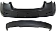 2013 Chevrolet Malibu - 2-Piece Kit Rear Primed Bumper Cover, For Models Without  View Camera,  Includes (1) Bumper Cover and (1) Valance