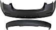 2-Piece Kit, Rear Primed Bumper Cover, For Models With Rear View Camera, Without Parking Aid Sensor, Includes (1) Bumper Cover and (1) Valance