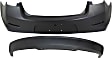 2-Piece Kit, Rear Primed Bumper Cover, For Models Without Rear View Camera, Includes (1) Bumper Cover and (1) Valance