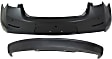 2-Piece Kit, Rear Primed Bumper Cover, For Models Without Rear View Camera, CAPA Certified, Includes (1) Bumper Cover and (1) Valance
