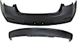 2-Piece Kit, Rear Primed Bumper Cover, For Models With Rear View Camera, Without Parking Aid Sensor, CAPA Certified, Includes (1) Bumper Cover and (1) Valance