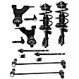 10-Piece Kit Front, Driver and Passenger Side, Lower Control Arm Kit, Includes (2) Control Arm, (2) Loaded Strut, (2) Sway Bar Link, and (4) Tie Rod End