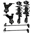 6-Piece Kit Front, Driver and Passenger Side, Lower Control Arm Kit, Includes (2) Control Arm, (2) Loaded Strut, and (2) Sway Bar Link
