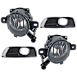 4-Piece Kit, Front, Driver and Passenger Side Halogen Fog Light, With bulb(s), Includes (2) Fog Light and (2) Fog Light Trim