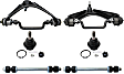 6-Piece Kit Front, Driver and Passenger Side, Upper Control Arm Kit, Includes (2) Ball Joint, (2) Control Arm, and (2) Sway Bar Link