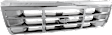 3-Piece Kit Grille with Headlights, Chrome Shell/Painted Gray Insert