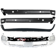 1996 Dodge Ram 2500 Base - 4-Piece Kit Front Bumper, Old Body Style, Chrome,  Includes (1) Bumper, (2) Bumper Bracket, and (1) Bumper Cover