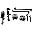 8-Piece Kit Front, Driver and Passenger Side Suspension Kit, Includes (2) Loaded Strut, (2) Sway Bar Link, (2) Tie Rod End, and (2) Wheel Hub