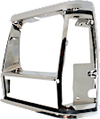 1996 Jeep Cherokee - 3-Piece Kit Grille, Chrome Shell with Painted Black Insert, Mid-Size,  Includes (1) Grille Assembly and (2) Headlight Door