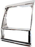 1996 Jeep Cherokee - 3-Piece Kit Grille, Chrome Shell with Painted Black Insert, Mid-Size,  Includes (1) Grille Assembly and (2) Headlight Door