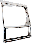 1996 Jeep Cherokee - 3-Piece Kit Grille, Chrome Shell with Painted Black Insert, Mid-Size,  Includes (1) Grille Assembly and (2) Headlight Door