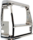 1996 Jeep Cherokee - 3-Piece Kit Grille, Chrome Shell with Painted Black Insert, Mid-Size,  Includes (1) Grille Assembly and (2) Headlight Door