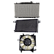 3-Piece Kit A/C Condenser, 2.0L, 4Cyl, Includes (1) A/C Condenser, (1) Cooling Fan Assembly and (1) Radiator