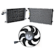 3-Piece Kit A/C Condenser, 2.0L, 4Cyl, Includes (1) A/C Condenser, (1) Cooling Fan Assembly and (1) Radiator