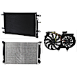 3-Piece Kit A/C Condenser, 3.2L, 6Cyl, Includes (1) A/C Condenser, (1) Cooling Fan Assembly and (1) Radiator