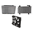 3-Piece Kit A/C Condenser, includes (1) A/C Condenser, (1) Cooling Fan Assembly and (1) Radiator, 2.4L Eng., 4 Cyl.