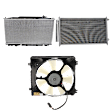 3-Piece Kit A/C Condenser, 3.5L, 6Cyl, Includes (1) A/C Condenser, (1) Cooling Fan Assembly and (1) Radiator