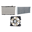 3-Piece Kit A/C Condenser, 3.5L, 6Cyl, Includes (1) A/C Condenser, (1) Cooling Fan Assembly and (1) Radiator