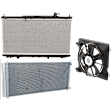 3-Piece Kit A/C Condenser, 2.4L, 4Cyl, Includes (1) A/C Condenser, (1) Cooling Fan Assembly and (1) Radiator