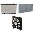 2015 Acura TLX - 3-Piece Kit A/C Condenser, 2.4L 4Cyl,  Includes (1) A/C Condenser, (1) Cooling Fan Assembly, and (1) Radiator
