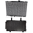 2-Piece Kit A/C Condenser, includes (1) A/C Condenser and (1) Radiator, 2.0L Eng., 4 Cyl.