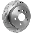 2014 Toyota Camry - 8-Piece Kit Front and Rear Brake Disc and Pad Kit, Cross-drilled and Slotted, 5 Lugs, Ceramic, 3.5L 6Cyl, Pro-Line Series  Includes (4) Brake Disc and (2) Brake Pad Set