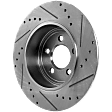 2012 Dodge Charger - 4-Wheel Set Front and Rear Brake Disc and Pad Kit, Cross-drilled and Slotted, 5 Lugs, Front and Rear-320.04 mm, Ceramic, RWD,  320mm Front Disc, Single Piston Front Caliper, Except Blacktop and Rallye Package, 3.6L 6Cyl