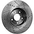 2012 Toyota Corolla - 4-Piece Kit Front Brake Disc and Pad Kit, Cross-drilled and Slotted, 5 Lugs, 1.8L 4Cyl,  Includes (2) Brake Disc and (1) Brake Pad Set
