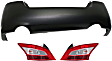 2009 Nissan Maxima - 3-Piece Kit Rear Primed Bumper Cover,  Includes (1) Bumper Cover and (2) Tail Light