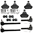 10-Piece Kit Front Suspension Kit, Includes (4) Ball Joint, (2) Sway Bar Link, and (4) Tie Rod End