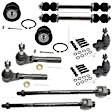 10-Piece Kit Front Suspension Kit, Includes (4) Ball Joint, (2) Sway Bar Link, and (4) Tie Rod End