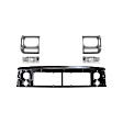 5-Piece Kit Header Panel, Adhesive Letter Type, Includes (1) Header Panel, Adhesive Letter Type, (2) Headlight Door, and (2) Turn Signal Light