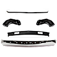 5-Piece Kit, Front Bumper, Chrome, Includes (1) Bumper, (2) Bumper Bracket, (1) Bumper Trim, and (1) Valance