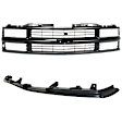 2-Piece Kit Grille, Painted Black, For Models With Sport Package and Composite Headlights, Includes (1) Bumper Filler and (1) Grille Assembly
