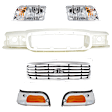 6-Piece Kit Header Panel, Sedan, Includes (1) Grille Assembly, (2) Headlight, (2) Corner Light and (1) Header Panel