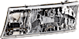 2000 Mercury Grand Marquis - 5-Piece Kit Grille, Chrome Shell with Painted Black Insert,  Includes (2) Corner Light, (1) Grille Assembly, and (2) Headlight