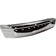 1994 Ford F-350 - 4-Piece Kit Front Bumper, Styleside, For Models Without Bumper Cut Outs, With Pad, Chrome, Includes (1) Bumper, (2) Bumper Bracket, and (1) Bumper Trim