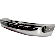 1994 Ford F-350 - 4-Piece Kit Front Bumper, Styleside, For Models Without Bumper Cut Outs, With Pad, Chrome, Includes (1) Bumper, (2) Bumper Bracket, and (1) Bumper Trim