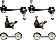 6-Piece Kit Front and Rear, Driver and Passenger Side Suspension Kit, Includes (2) Ball Joint and (4) Sway Bar Link