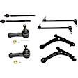 8-Piece Kit Front, Driver and Passenger Side Suspension Kit, Includes (2) Control Arm, (4) Tie Rod End and (2) Sway Bar Link
