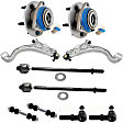 10-Piece Kit Front Suspension Kit, Includes (2) Control Arm, (2) Sway Bar Link, (4) Tie Rod End and (2) Wheel Hub