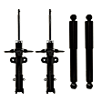 4-Piece Kit Front and Rear, Driver and Passenger Side Shock and Bare Struts, FWD