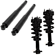 4-Piece Kit Front and Rear, Driver and Passenger Side Shock and Fully Loaded Strut, Crew Cab Pickup/Extended Cab Pickup, For Models without Electronic Suspension