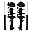 4-Piece Kit Front and Rear, Driver and Passenger Side Shock and Fully Loaded Strut