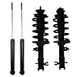 4-Piece Kit Front and Rear, Driver and Passenger Side Shock and Fully Loaded Strut, USA Built Vehicle