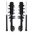 4-Piece Kit Front and Rear, Driver and Passenger Side Shock and Fully Loaded Strut, FWD