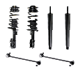 6-Piece Kit Front and Rear Suspension Kit, Includes (2) Loaded Strut, (2) Shock, and (2) Sway Bar Link