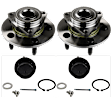 4-Piece Kit Front, Driver and Passenger Side Suspension Kit, Includes (2) Ball Joint and (2) Wheel Hub