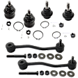 6-Piece Kit Front Suspension Kit, Includes (4) Ball Joint and (2) Sway Bar Link
